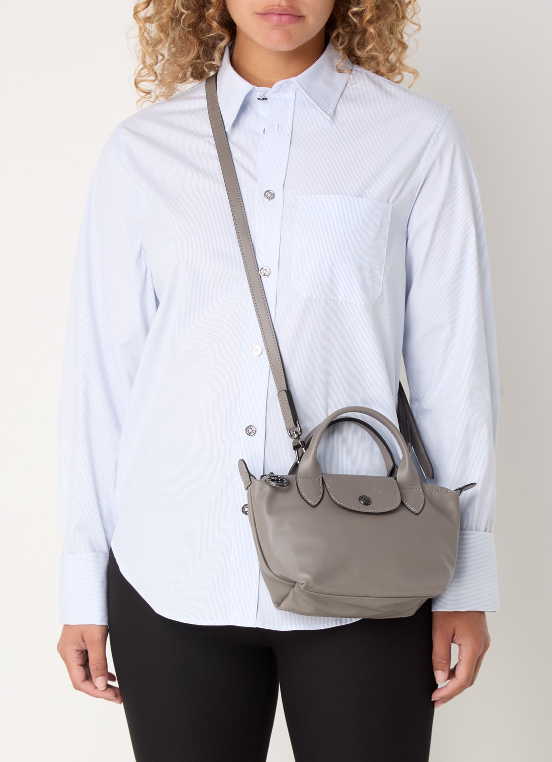 Longchamp TOP HANDLE BAG - voorkant 2 lichtbruin
