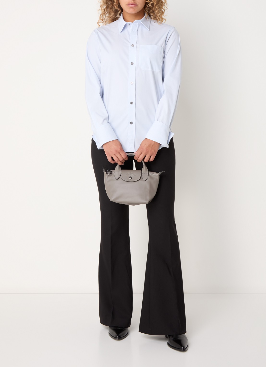 Longchamp TOP HANDLE BAG - voorkant 3 lichtbruin