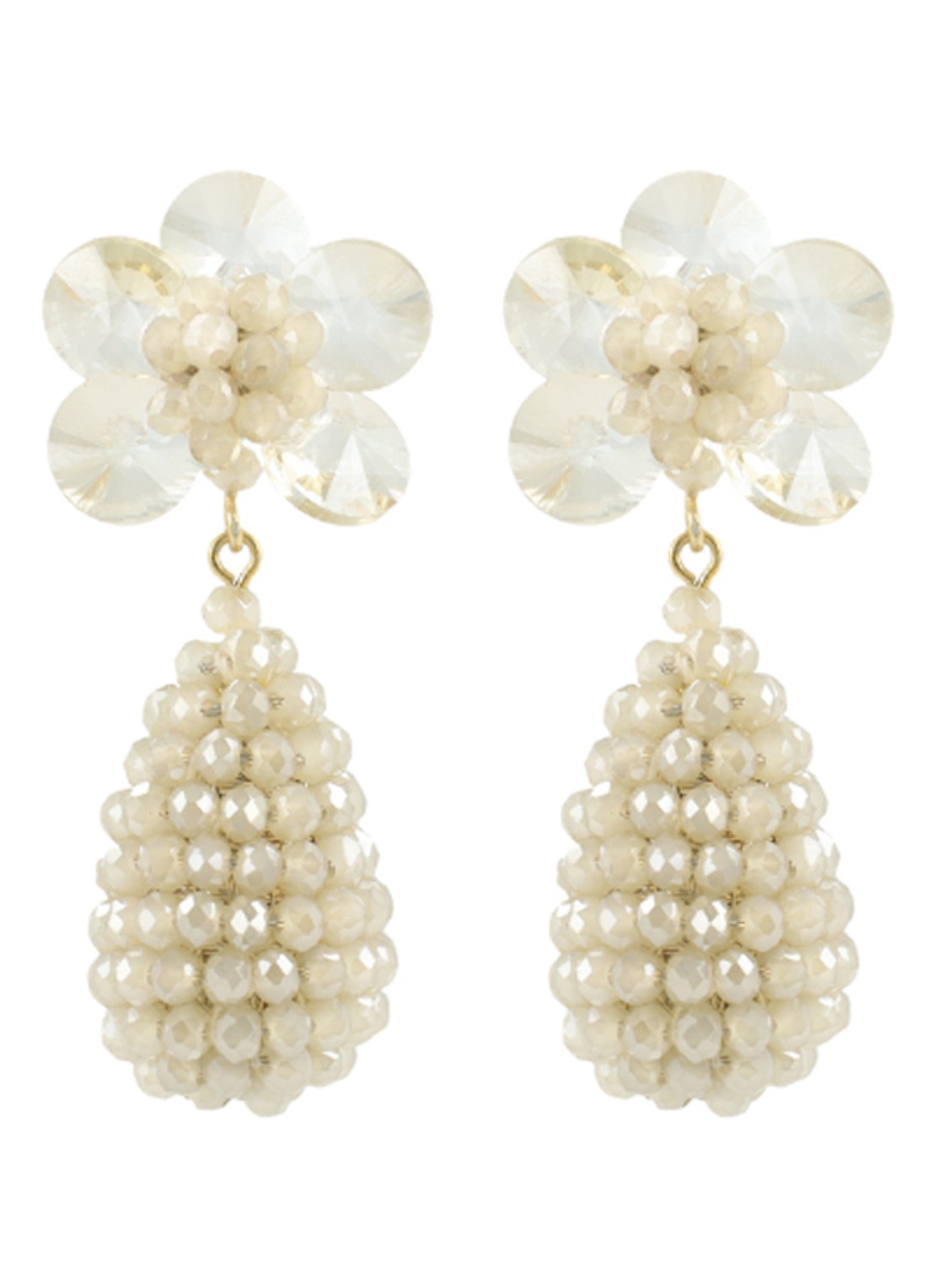 LOTT. gioielli Amy oorstekers verguld  - voorkant beige