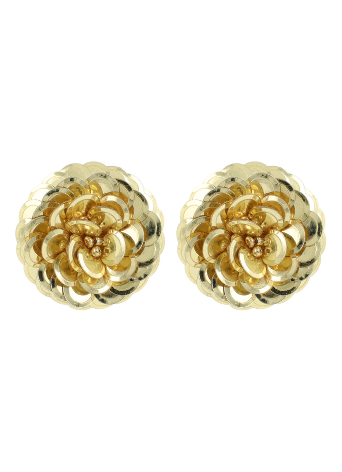 LOTT. gioielli Athena oorstekers met pailletten - voorkant goud