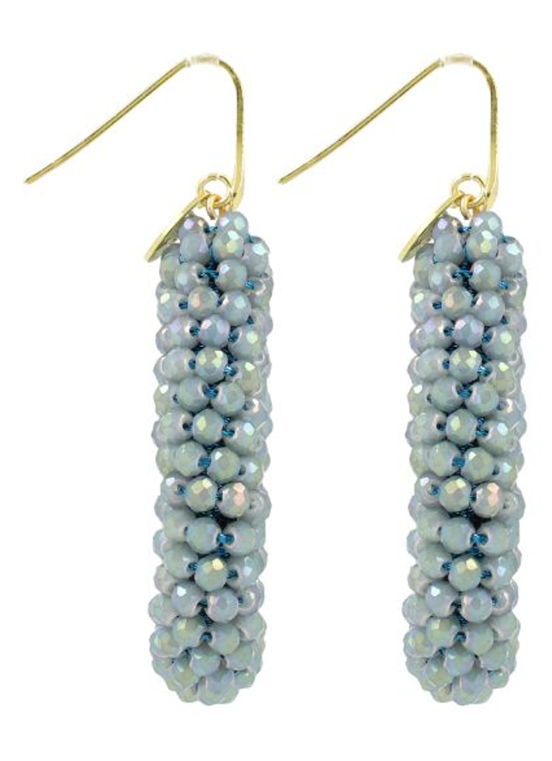 LOTT. gioielli Berry Drop L oorhangers verguld - detail lichtblauw