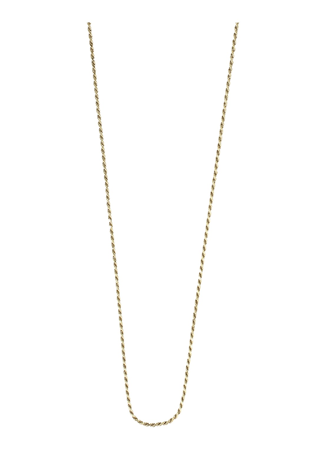 LOTT. gioielli Classic twisted XS ketting verguld - voorkant goud