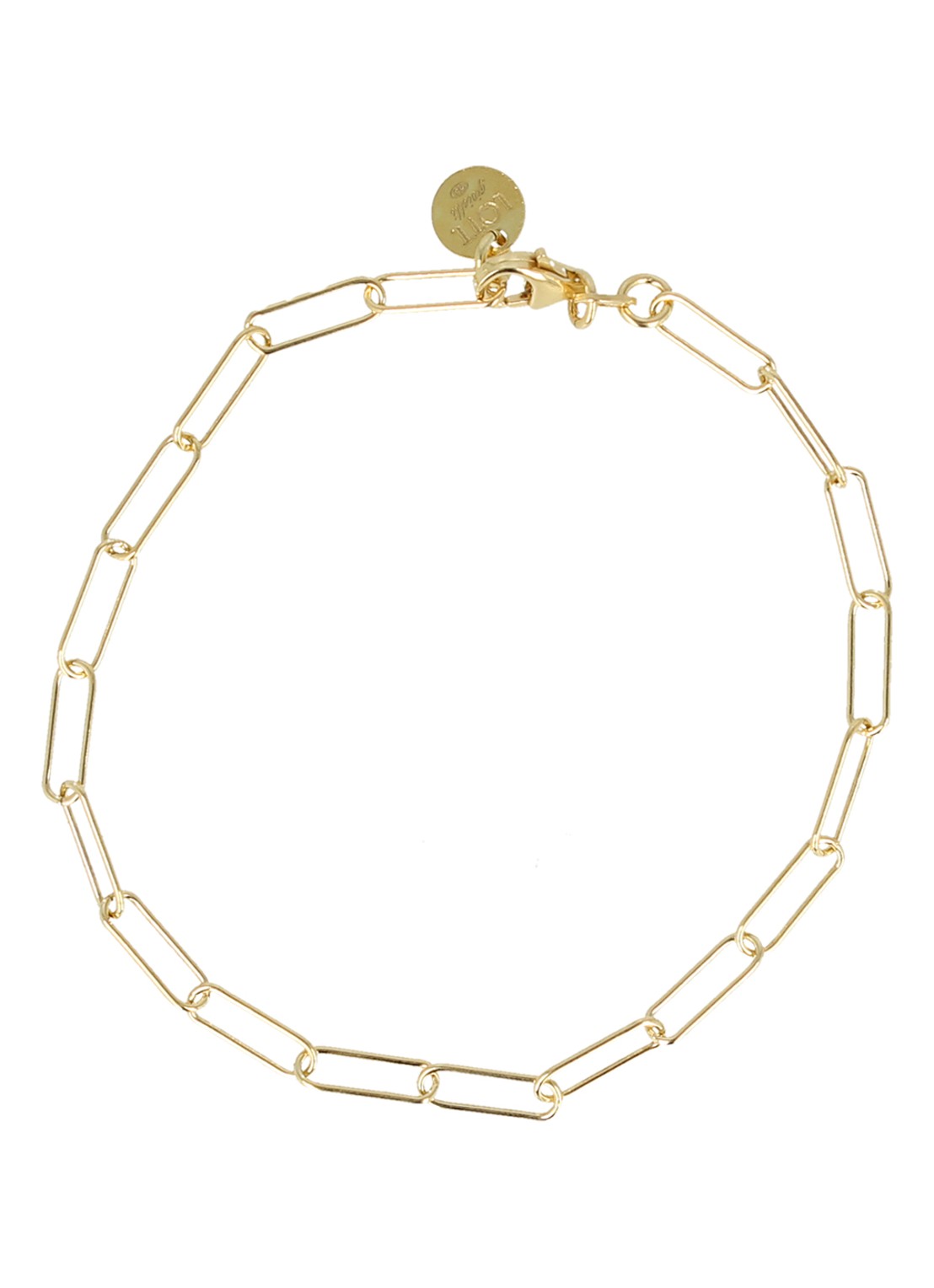 LOTT. gioielli Closed Forever XXS schakelarmband verguld - voorkant 2 goud