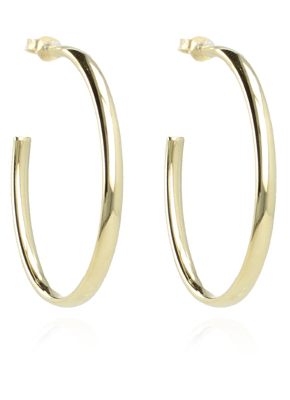LOTT. gioielli Creole Oval oorringen van zilver - voorkant 2 goud