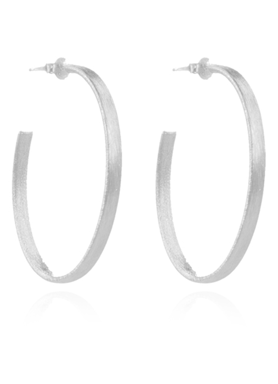 LOTT. gioielli Creole Oval oorringen van zilver - voorkant 2 zilver