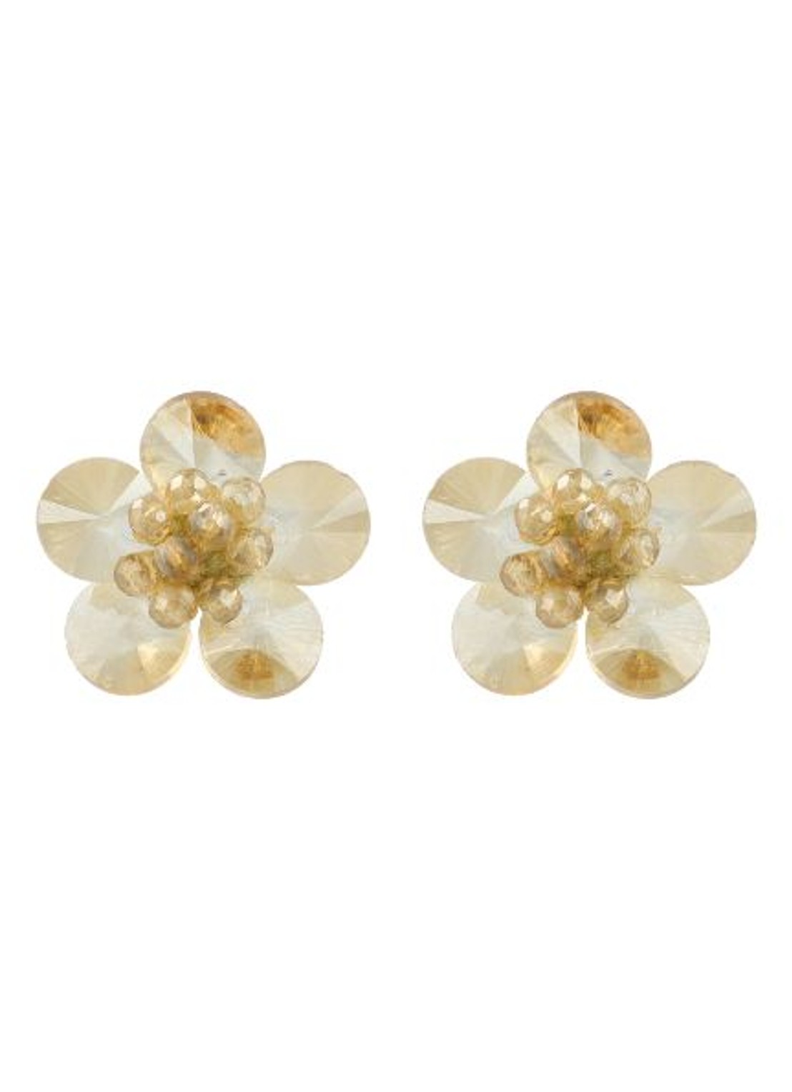 LOTT. gioielli Flower Stud Teuntje oorstekers - voorkant beige