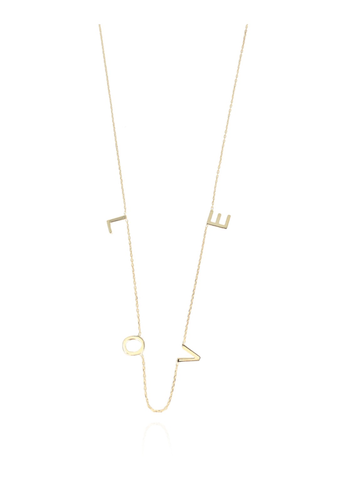 LOTT. gioielli Gourmet Love ketting verguld - voorkant 2 goud