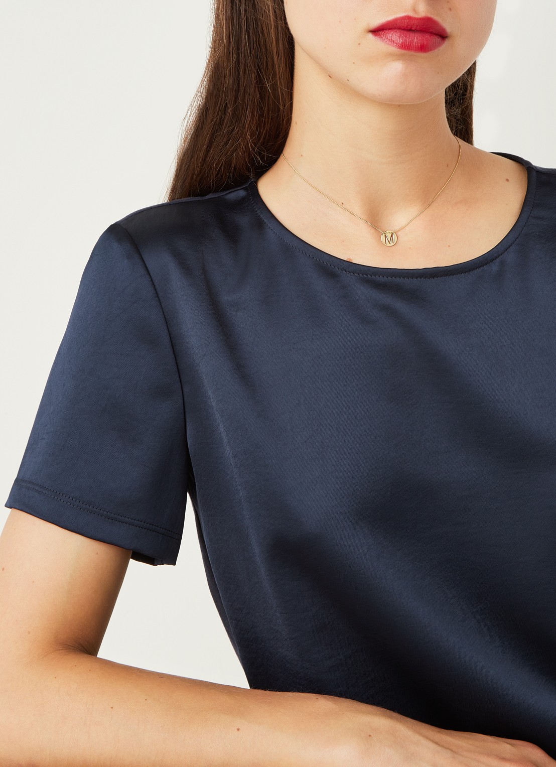 LOTT. gioielli Initial ketting M verguld - detail goud