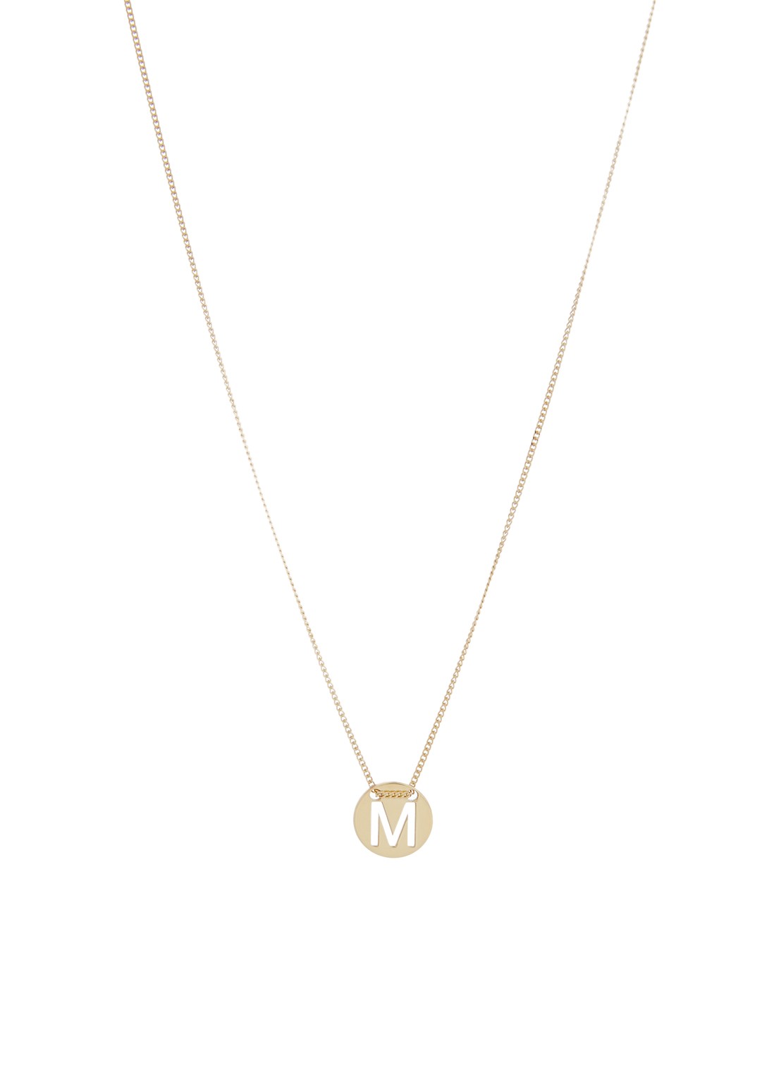 LOTT. gioielli Initial ketting M verguld - voorkant 2 goud