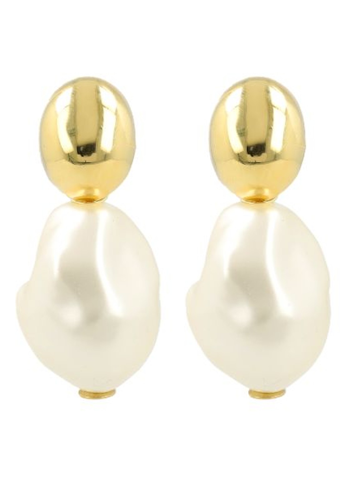 LOTT. gioielli Irregular Stone L Bailey oorstekers - voorkant parelmoer