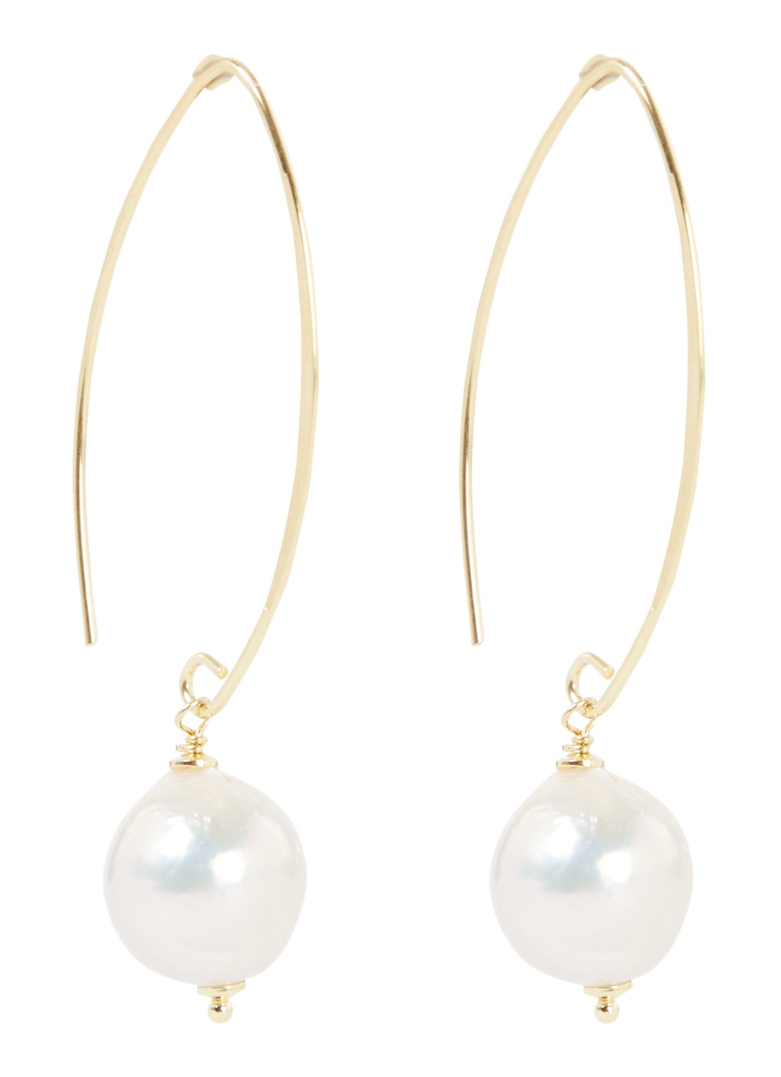 LOTT. gioielli Pearl S oorhangers verguld - voorkant goud