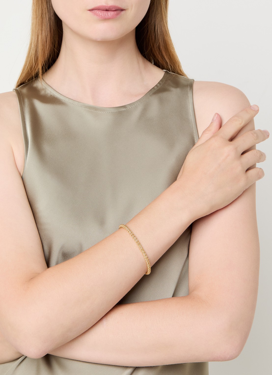 LOTT. gioielli Snake S armband verguld - voorkant 2 goud