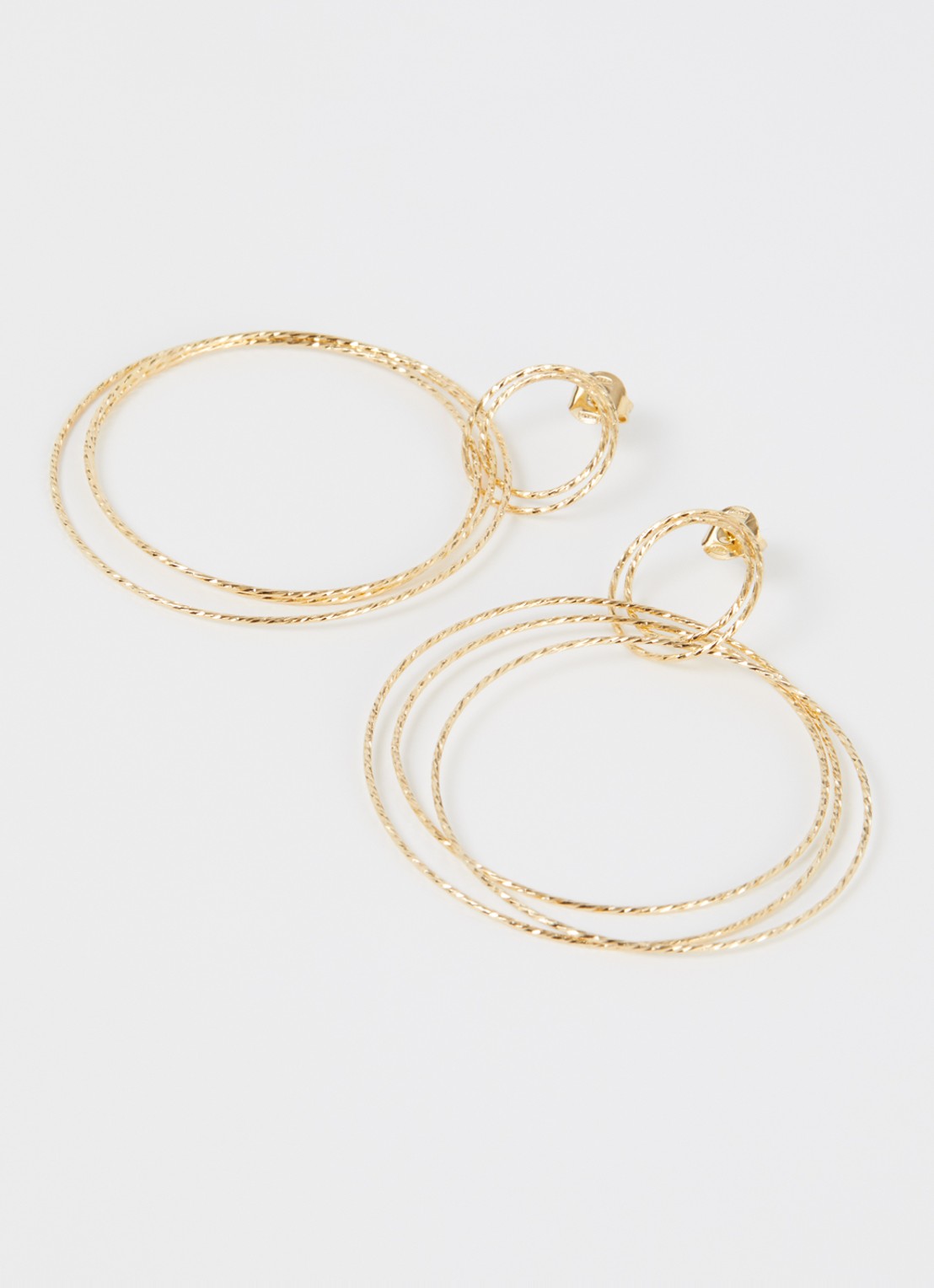 LOTT. gioielli Triple Hoops XL oorstekers verguld - detail 3 goud