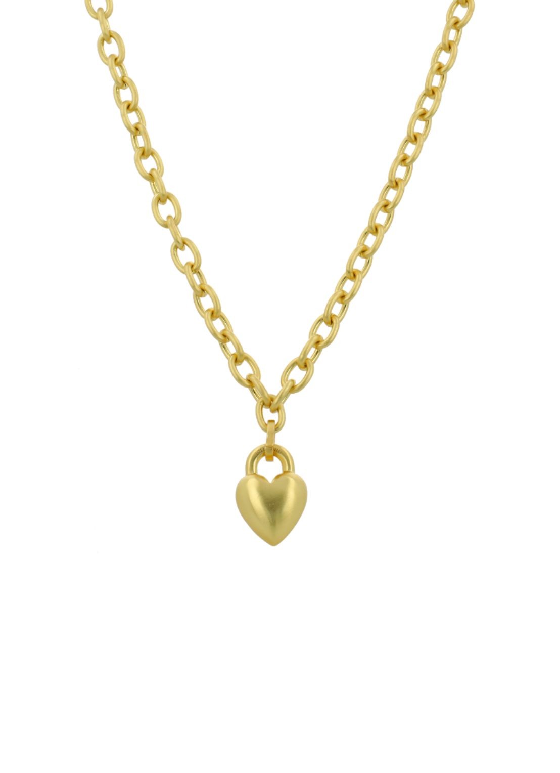 LOTT. gioielli Valen ketting met hanger - voorkant goud