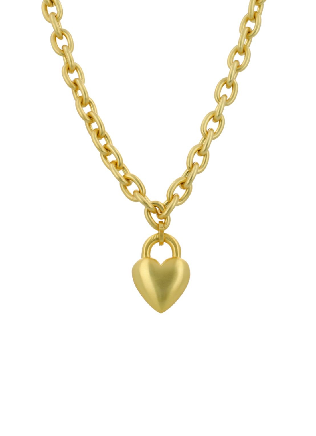 LOTT. gioielli Valen ketting met hanger - voorkant 3 goud