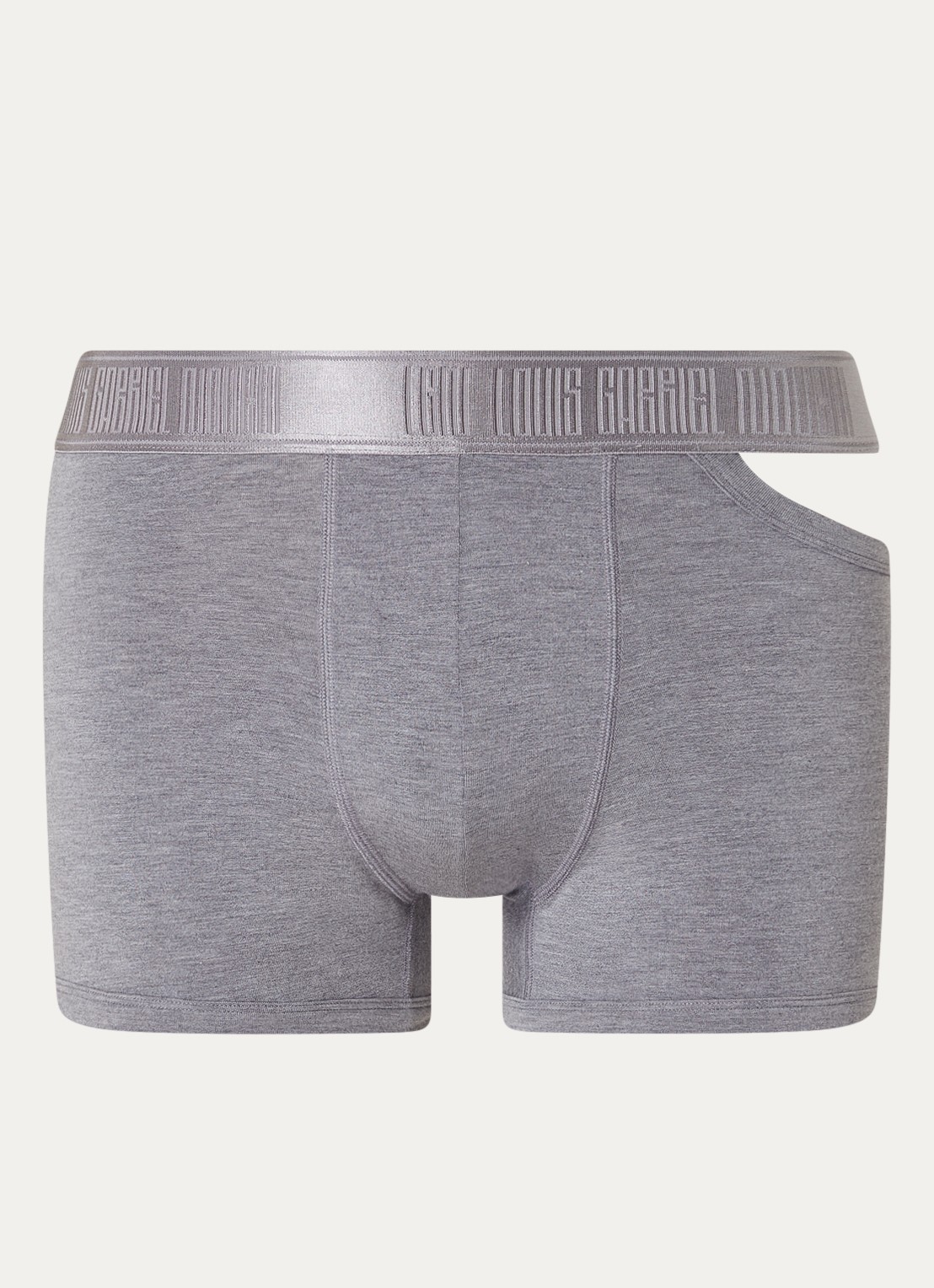 Louis Gabriel Nouchi Boxershort met logoband en cut-out detail - voorkant grijsmele