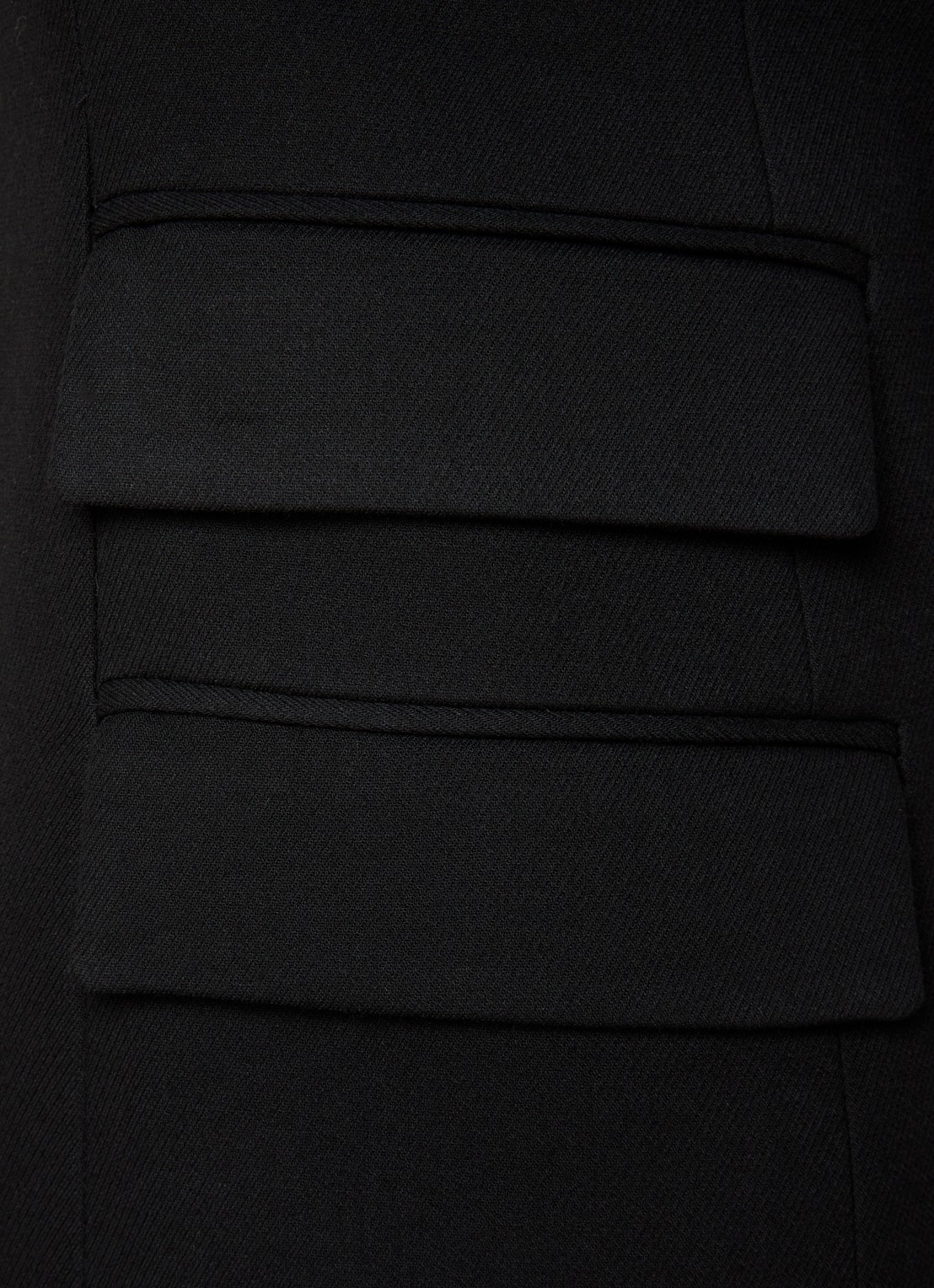 Louis Gabriel Nouchi Mouwloze double-breasted slim fit colbert in alpaca wolblend - detail 6 zwart