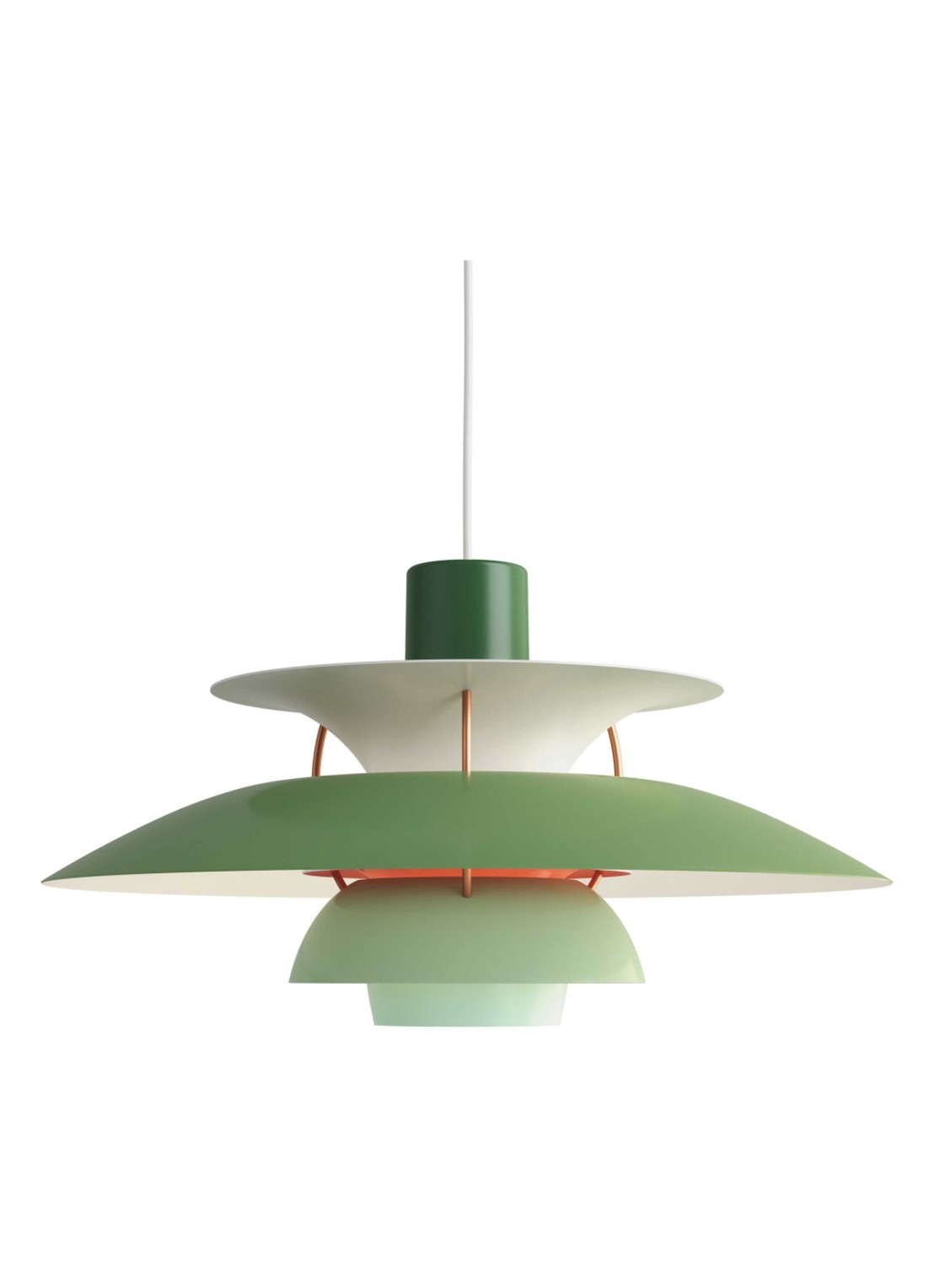 Louis Poulsen PH 5 hanglamp Ø 50 cm - voorkant groen