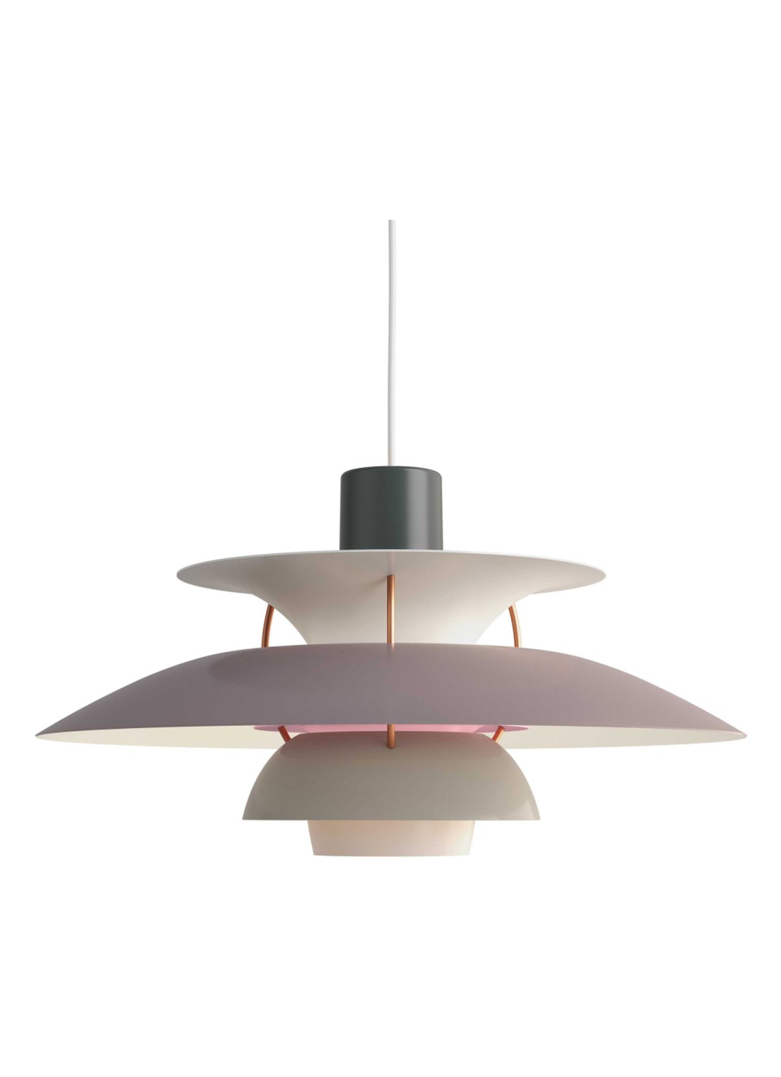 Louis Poulsen PH 5 hanglamp Ø 50 cm - voorkant grijs