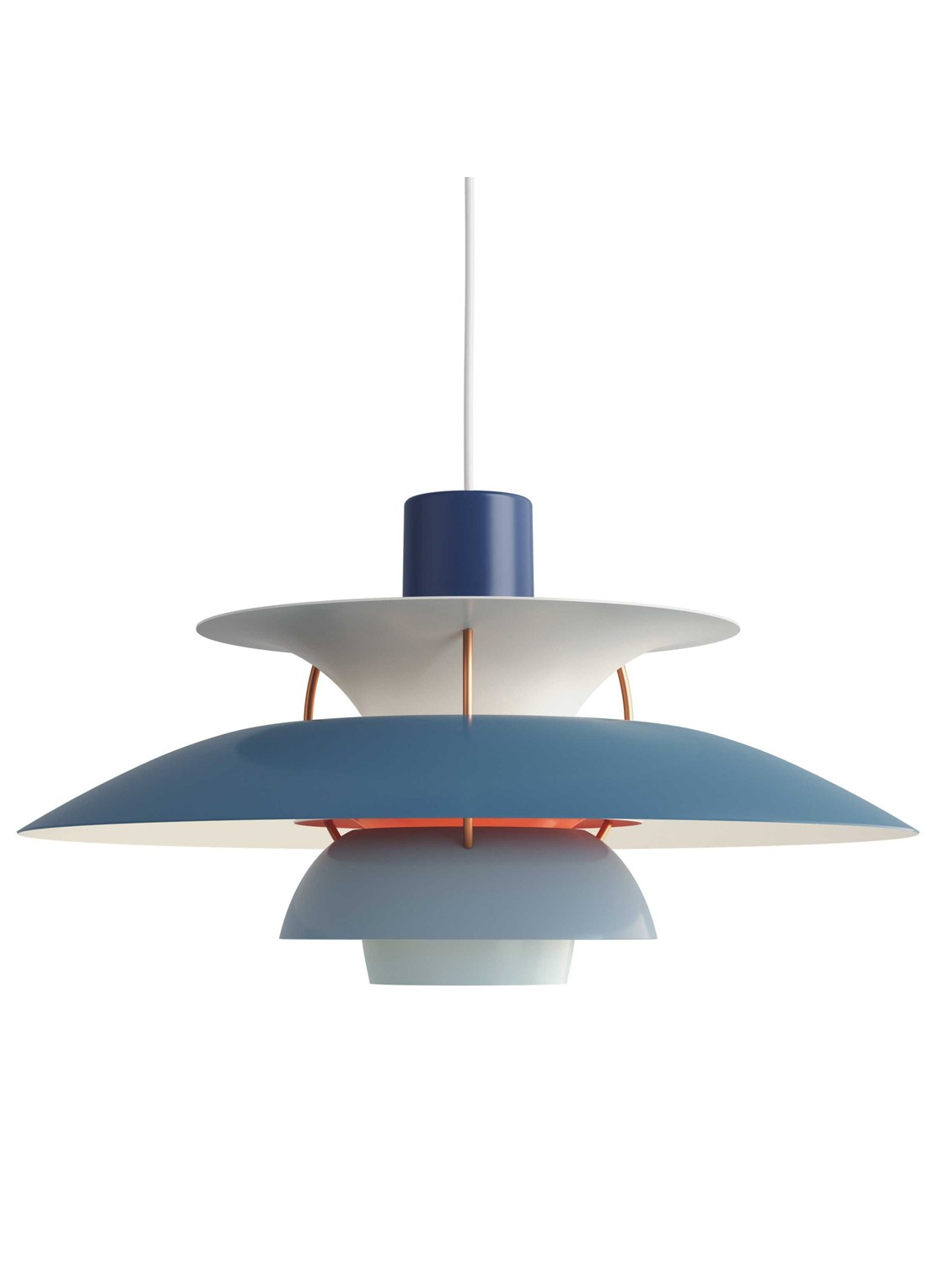 Louis Poulsen PH 5 hanglamp Ø 50 cm - voorkant blauw