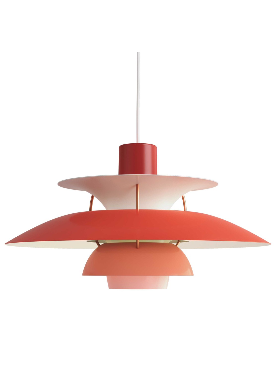Louis Poulsen PH 5 hanglamp Ø 50 cm - voorkant rood