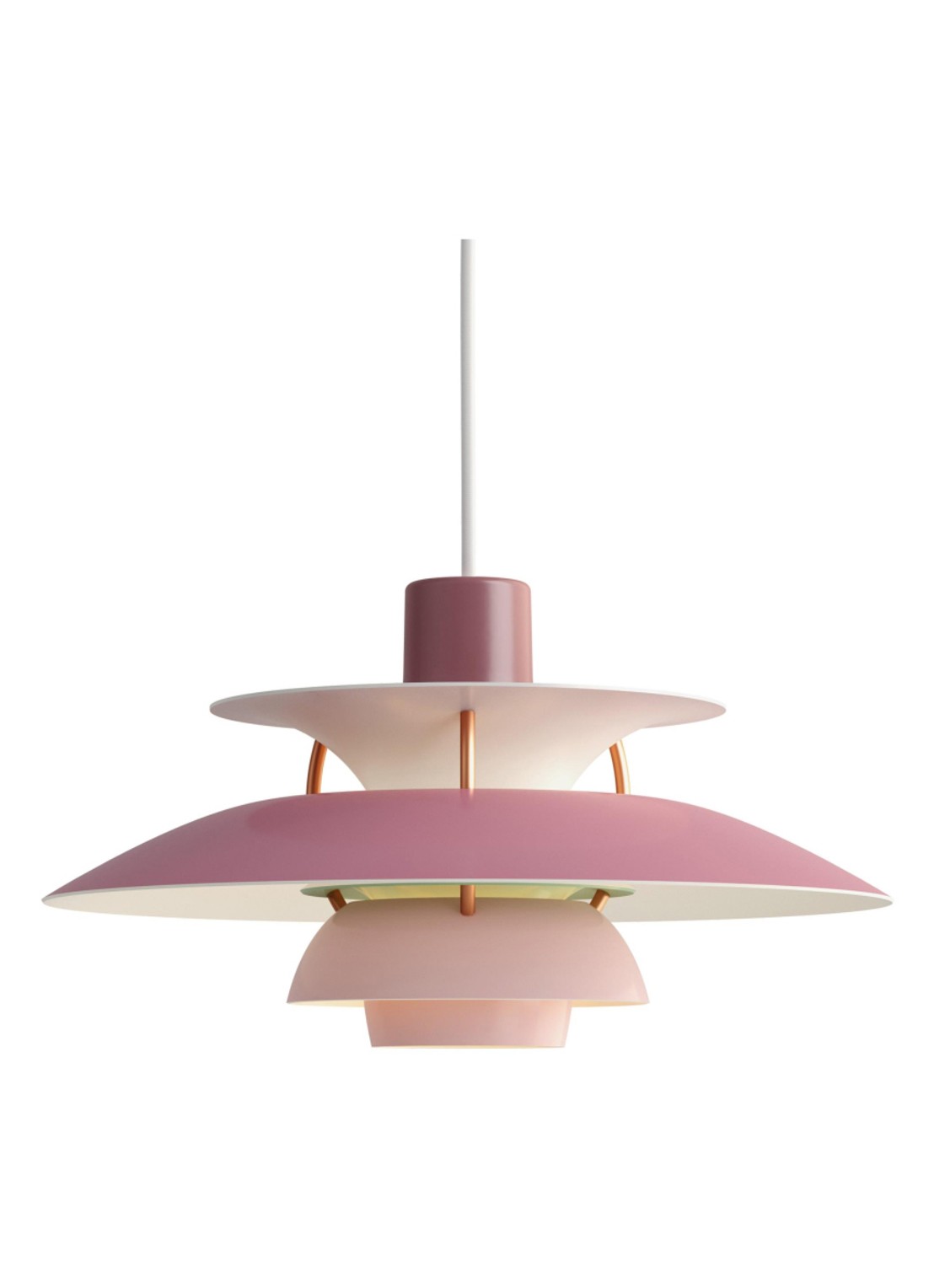 Louis Poulsen PH 5 Mini hanglamp Ø 30 cm - voorkant roze