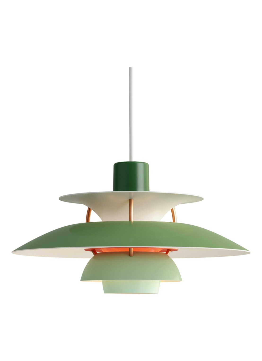 Louis Poulsen PH 5 Mini hanglamp Ø 30 cm - voorkant groen