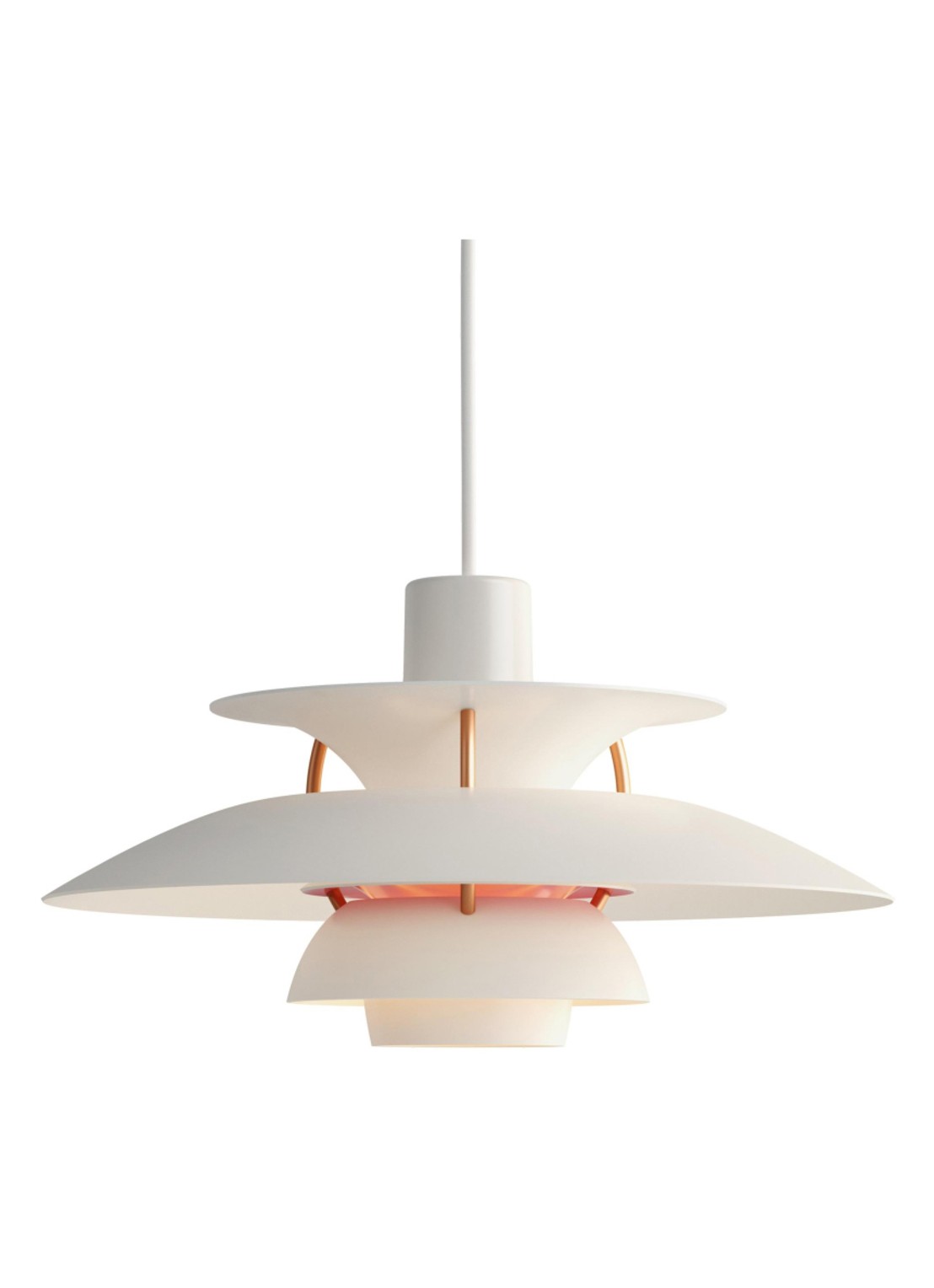 Louis Poulsen PH 5 Mini hanglamp Ø 30 cm - voorkant wit