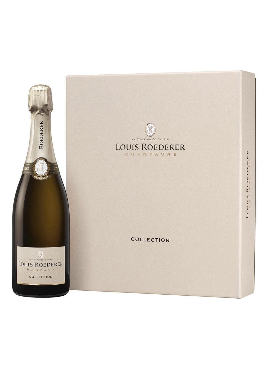 Louis Roederer Louis Roederer Collection champagne in geschenkverpakking met 2 flûtes 750 ml  - voorkant undefined