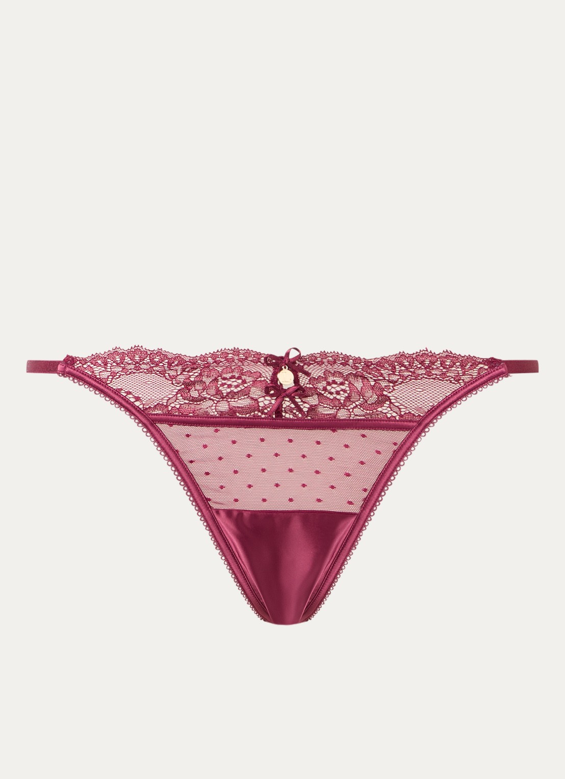 Lounge Adelyn string van mesh - voorkant bordeauxrood