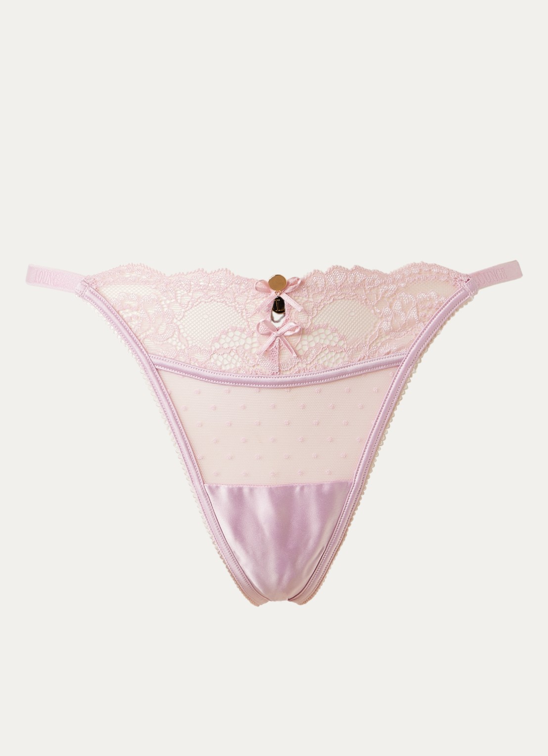 Lounge Adelyn string van mesh - voorkant roze