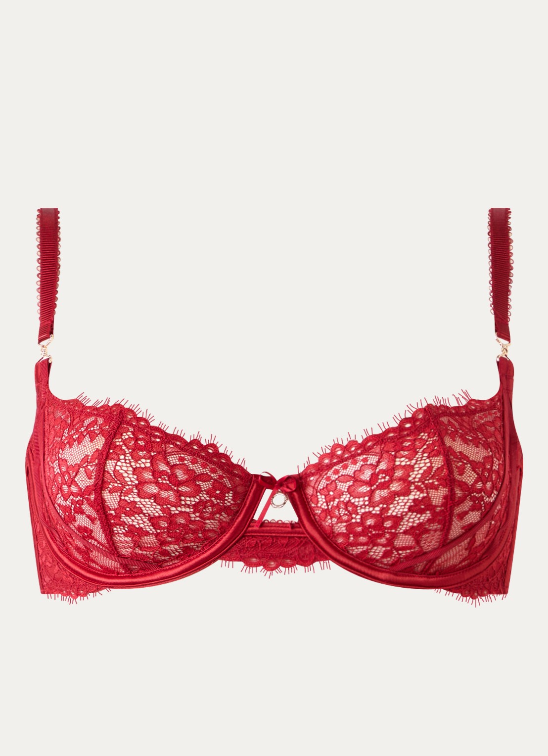 Lounge Adore balconette bh van kant - voorkant rood