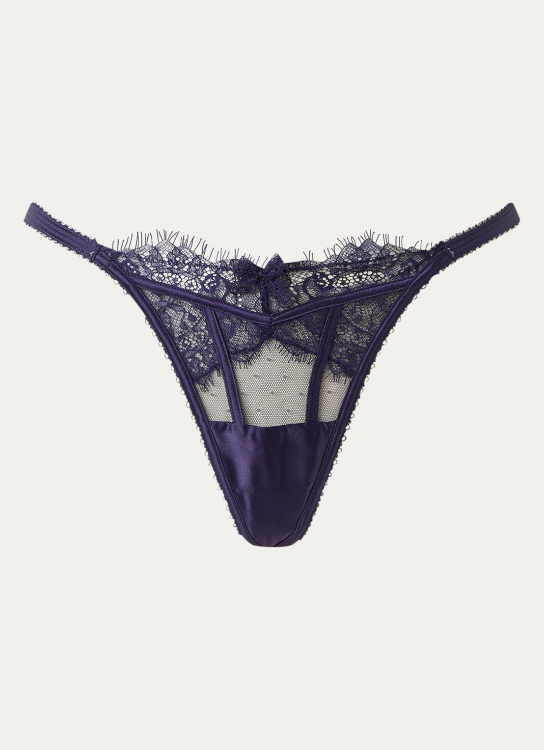 Lounge Alessia string van mesh - voorkant donkerblauw