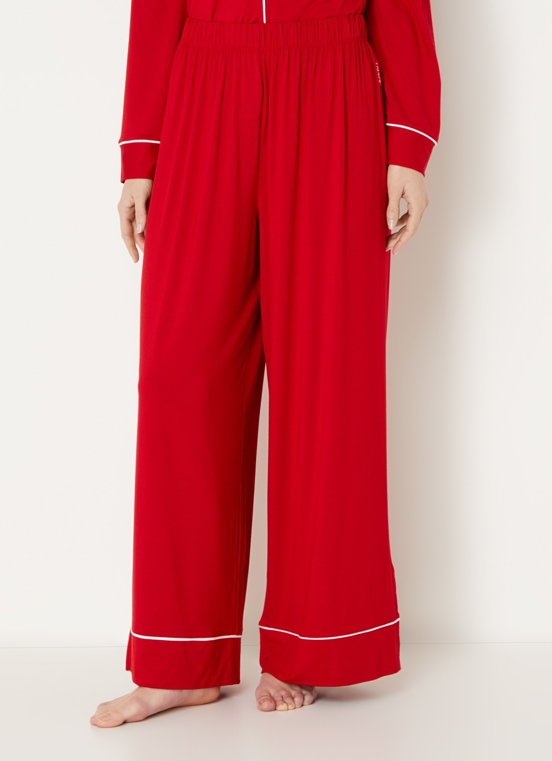 Lounge Alpine Dreams pyjamabroek - detail 4 rood