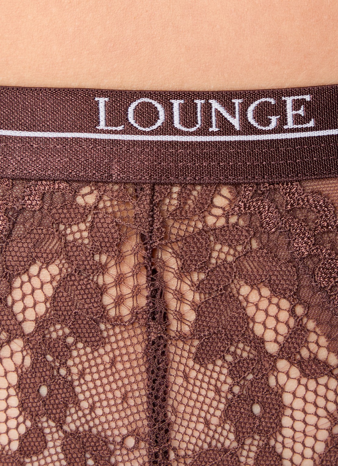 Lounge Blossom tanga met logoband - detail 5 bruin
