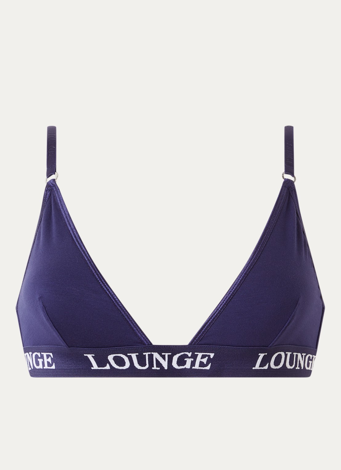 Lounge Bralette met logoband - voorkant 4 donkerblauw