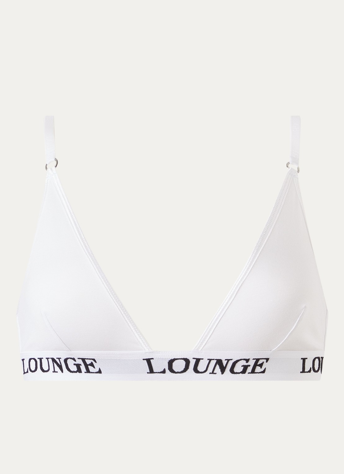 Lounge Bralette met logoband - voorkant 2 wit