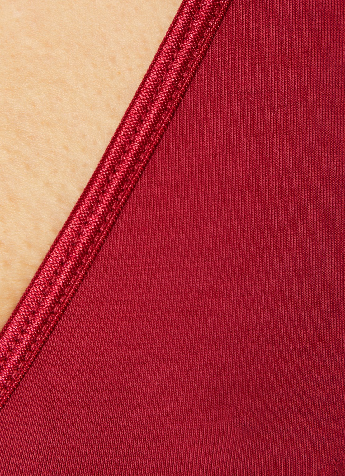Lounge Bralette met logoband - detail 5 bordeauxrood