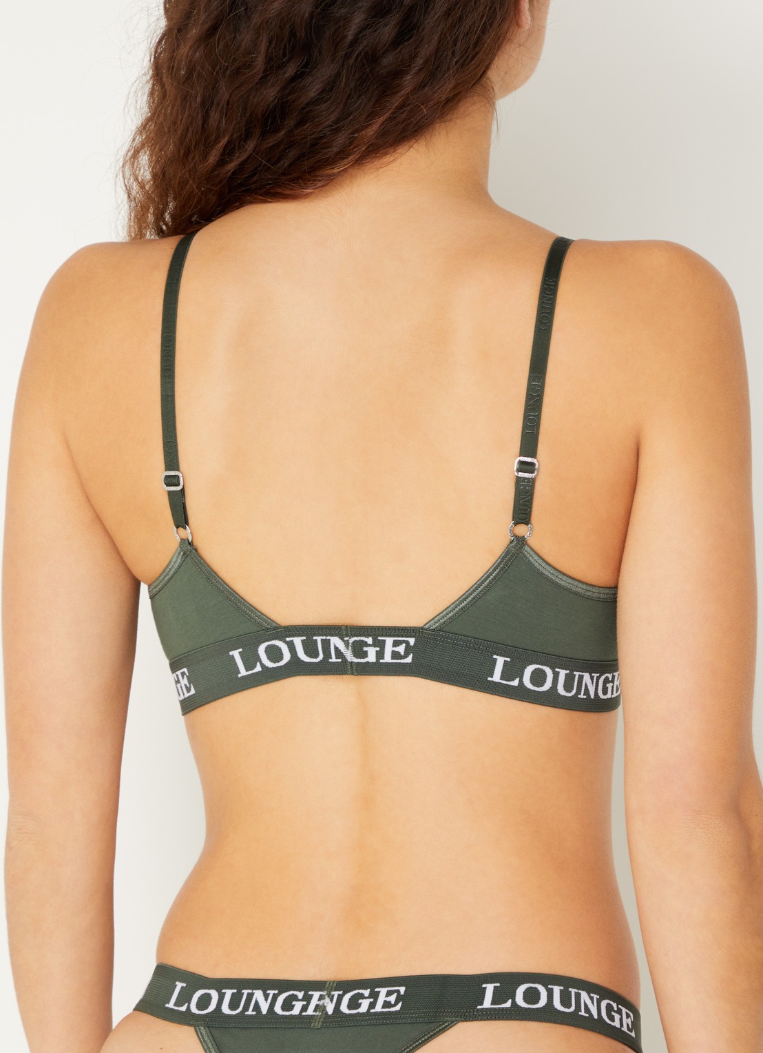 Lounge Bralette met logoband - achterkant 5 groen