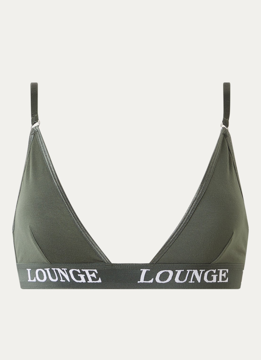Lounge Bralette met logoband - voorkant groen