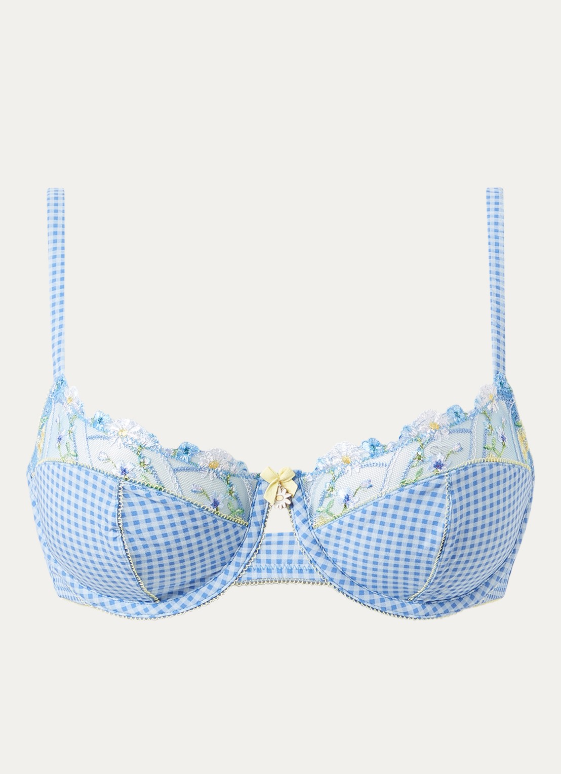 Lounge Breeze balconette bh met print - voorkant 4 blauw