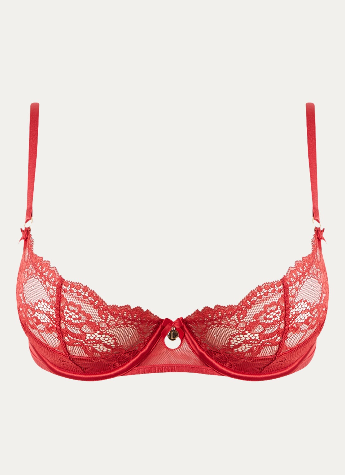 Lounge Brianna balconette bh met beugel - voorkant rood