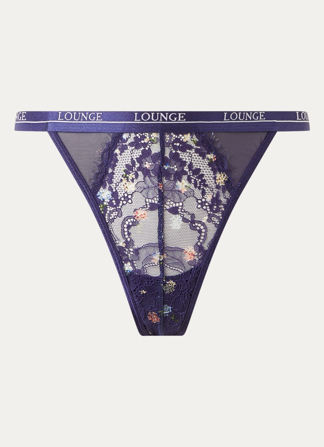 Lounge Entice string van mesh met logoband - voorkant donkerblauw