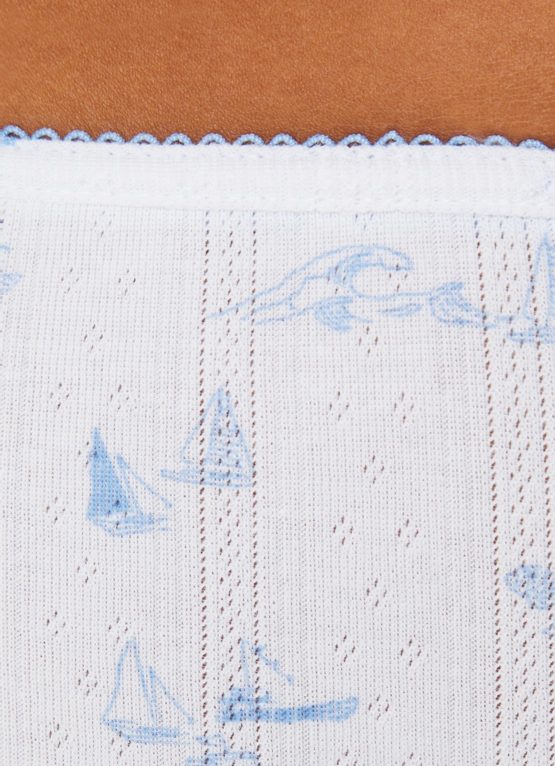 Lounge Loose fit pyjamabroek met print - detail 5 wit