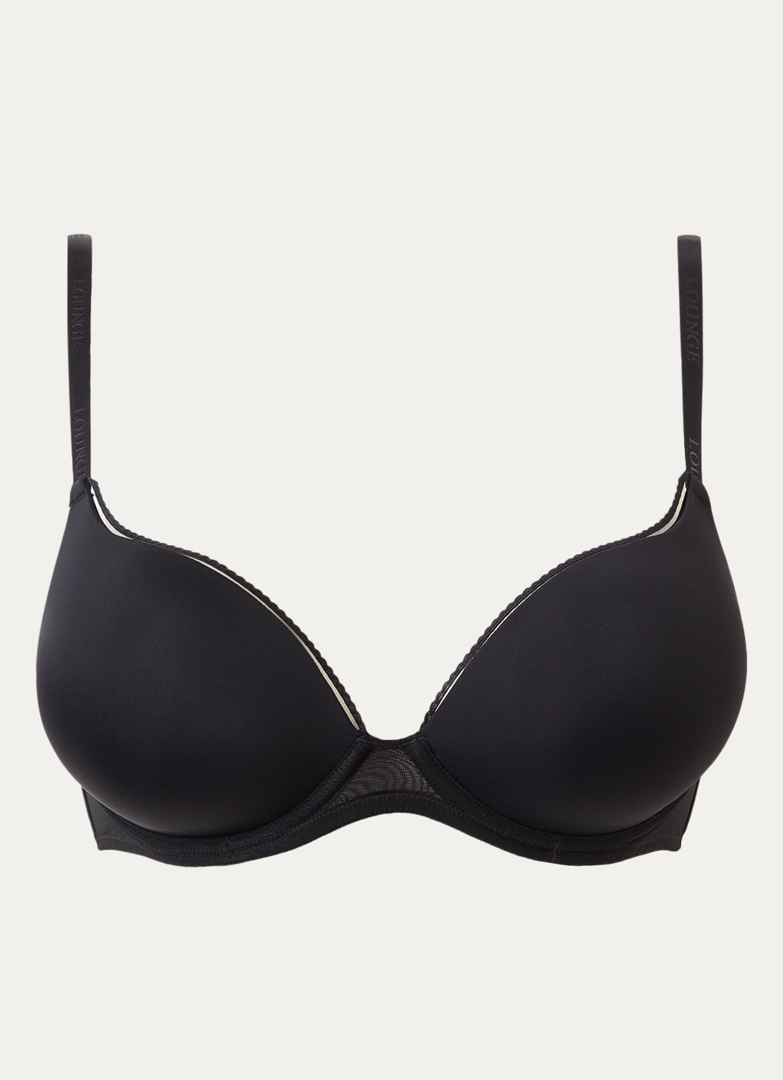 Lounge Push-up bh met beugelondersteuning - voorkant zwart