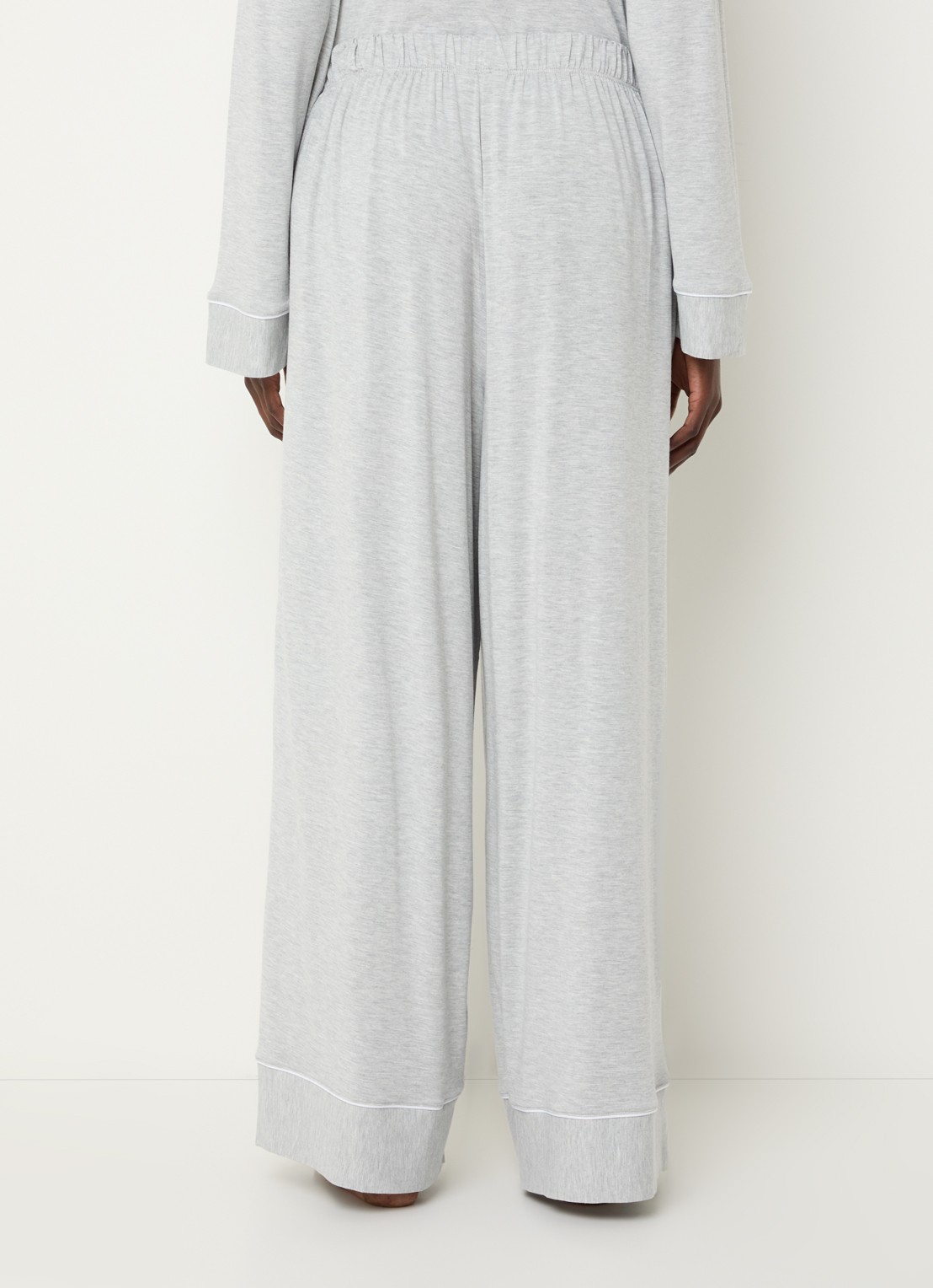 Lounge Pyjamabroek met logo - achterkant grijs