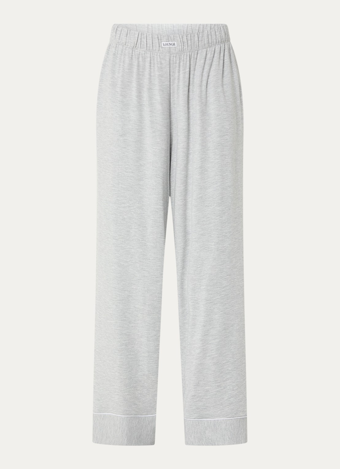 Lounge Pyjamabroek met logo - voorkant 2 grijs