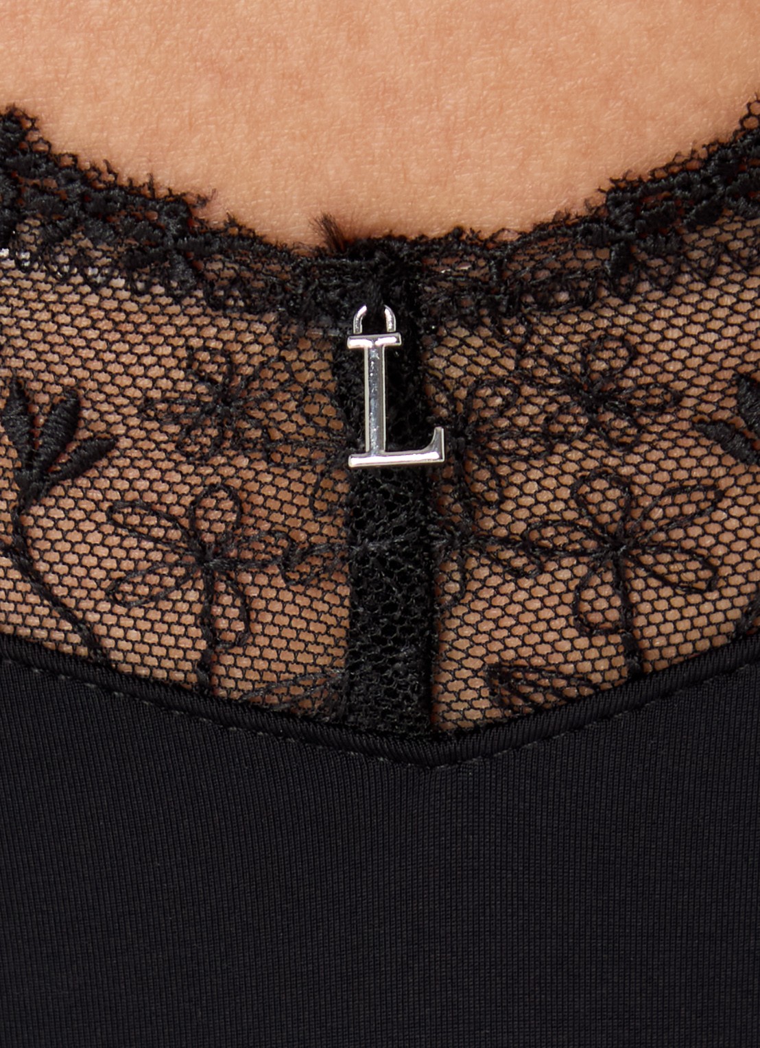 Lounge Tanga met kant - detail 5 zwart