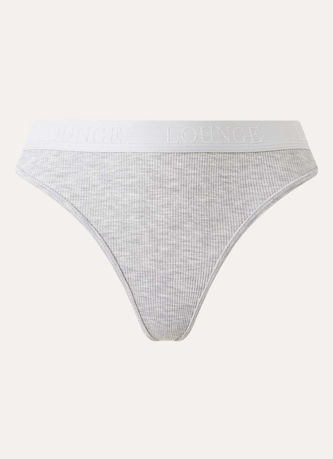 Lounge Tanga met logoband - voorkant 3 lichtgrijs