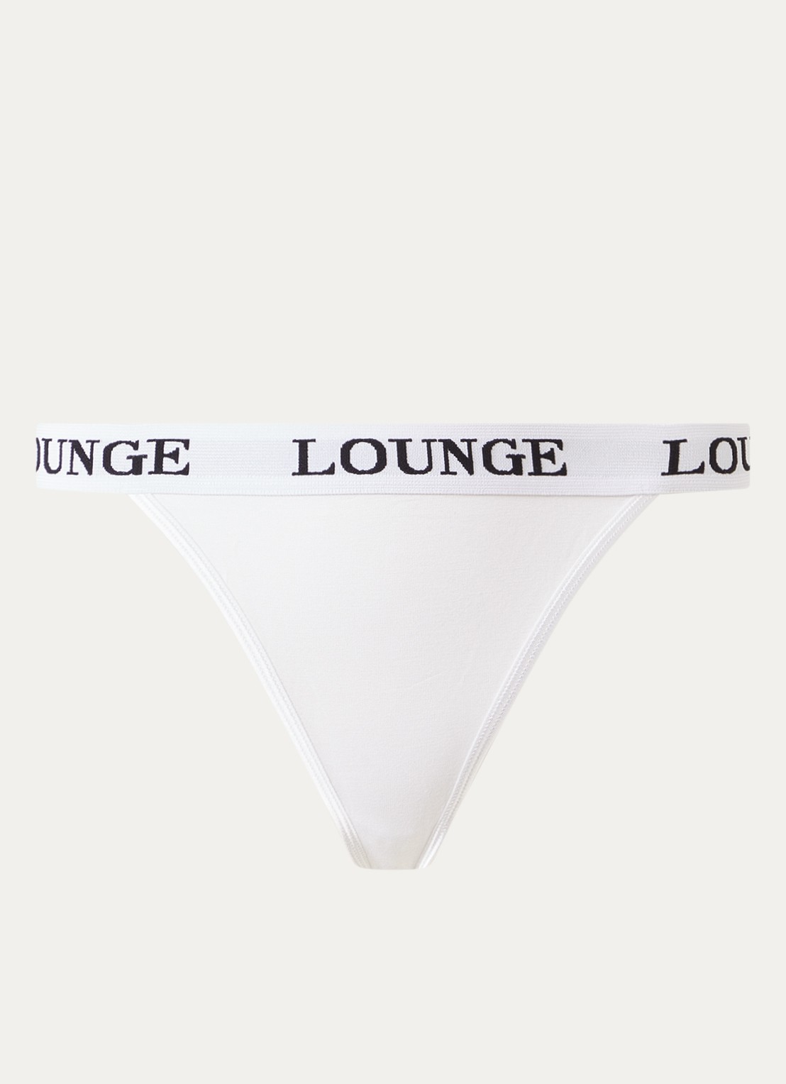 Lounge Tanga met logoband - voorkant wit